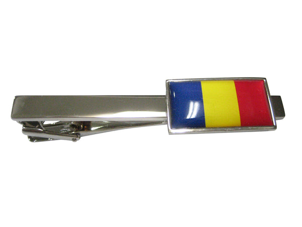 Thin Bordered Chad Flag Tie Clip