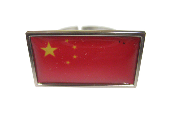 Thin Bordered China Flag Adjustable Size Fashion Ring