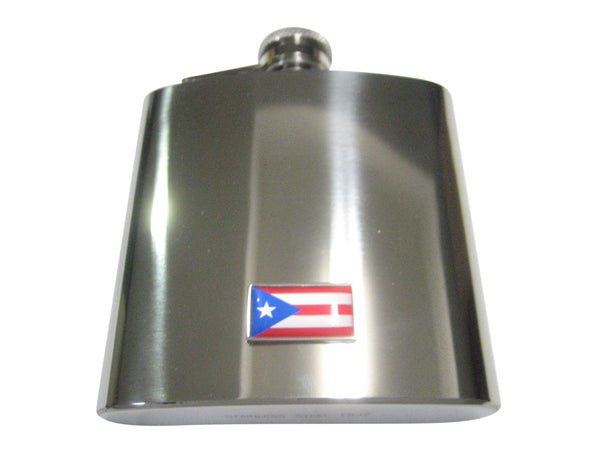 Thin Bordered Commonwealth of Puerto Rico Flag 6oz Flask