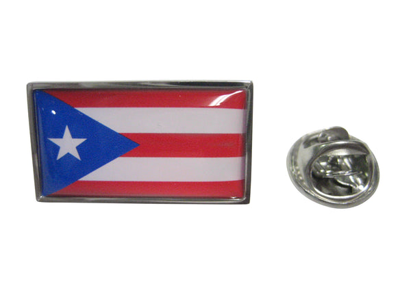 Thin Bordered Commonwealth of Puerto Rico Flag Lapel Pin