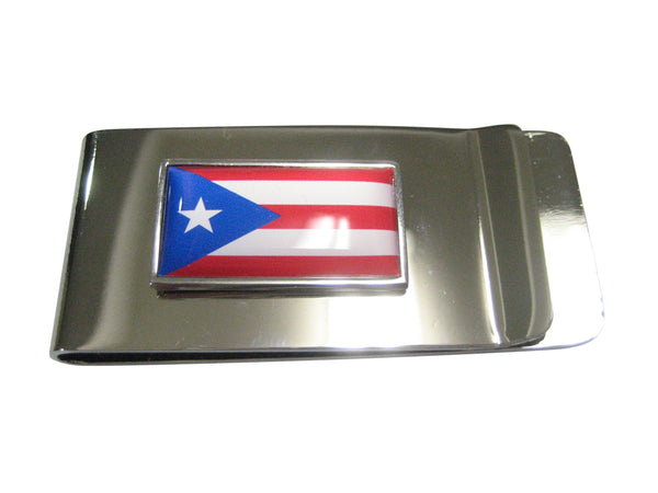 Thin Bordered Commonwealth of Puerto Rico Flag Money Clip