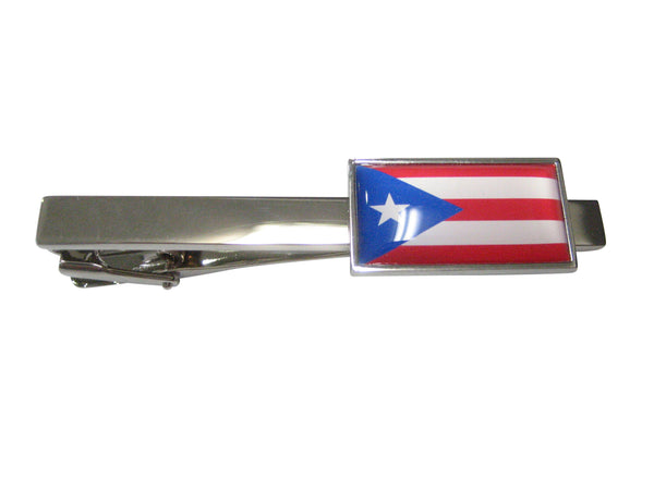 Thin Bordered Commonwealth of Puerto Rico Flag Tie Clip