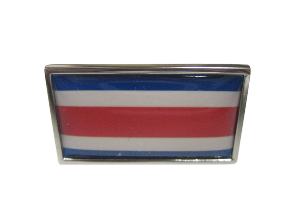 Thin Bordered Costa Rica Flag Adjustable Size Fashion Ring