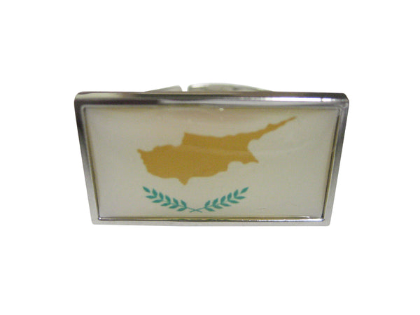 Thin Bordered Cyprus Flag Adjustable Size Fashion Ring