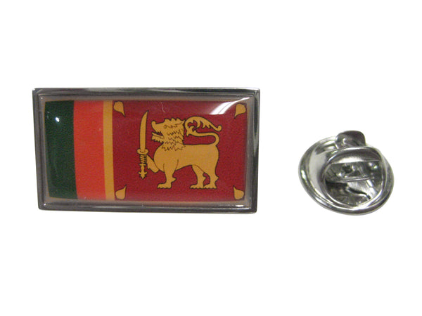 Thin Bordered Democratic Socialist Republic of Sri Lanka Flag Lapel Pin
