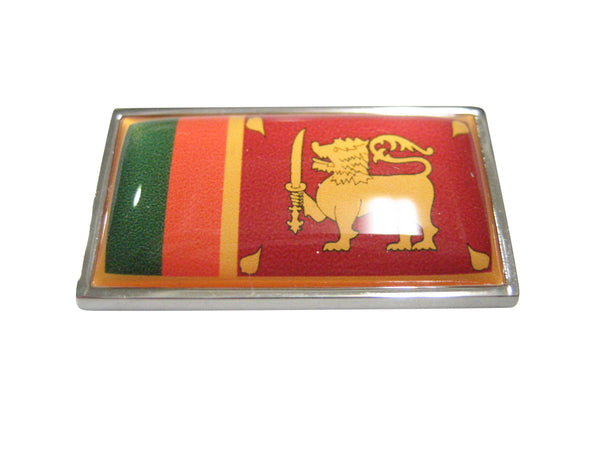 Thin Bordered Democratic Socialist Republic of Sri Lanka Flag Magnet