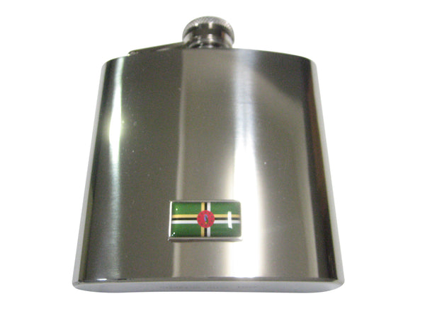Thin Bordered Dominica Flag 6oz Flask