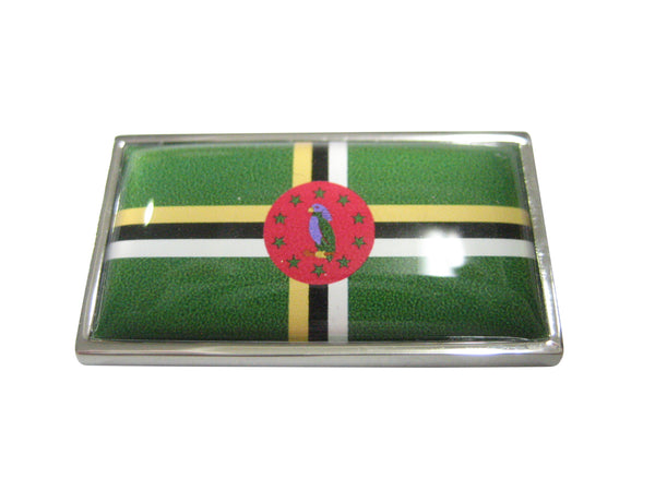 Thin Bordered Dominica Flag Magnet