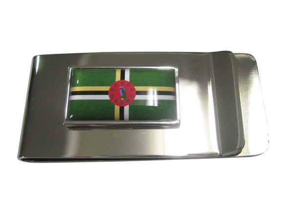 Thin Bordered Dominica Flag Money Clip