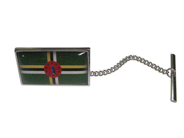 Thin Bordered Dominica Flag Tie Tack