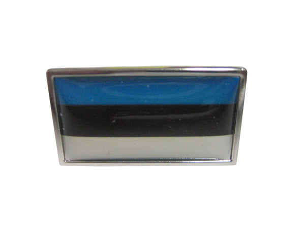 Thin Bordered Estonia Flag Adjustable Size Fashion Ring