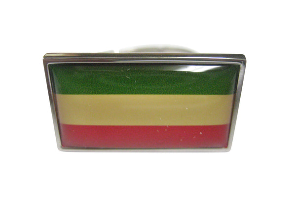 Thin Bordered Federal Democratic Republic of Ethiopia Flag Adjustable Size Fashion Ring