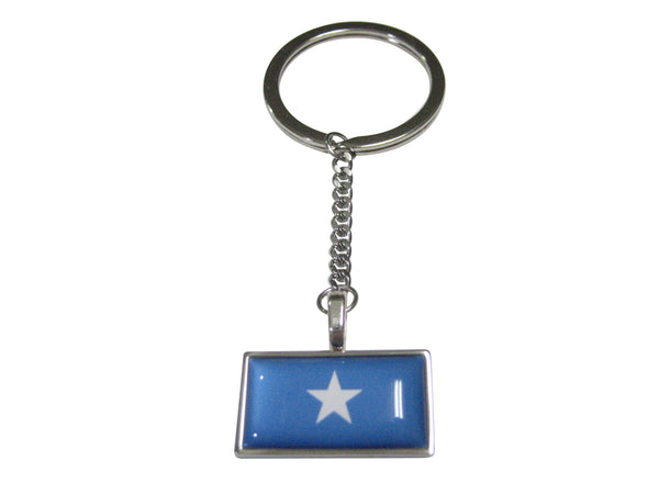 Thin Bordered Federal Republic of Somalia Flag Pendant Keychain