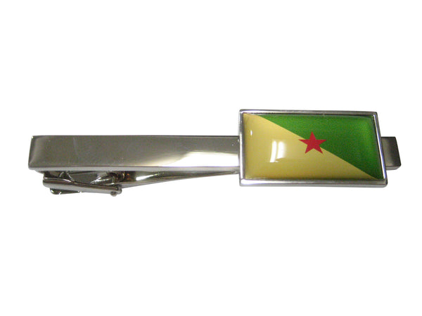 Thin Bordered French Guiana Flag Tie Clip