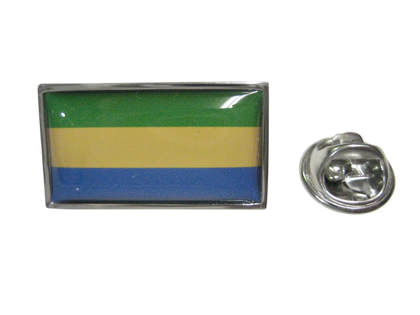 Thin Bordered Gabon Gabonese Republic Flag Lapel Pin
