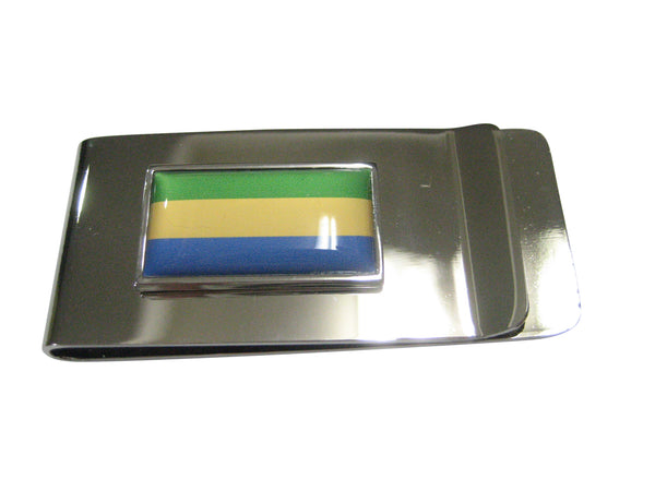 Thin Bordered Gabon Gabonese Republic Flag Money Clip