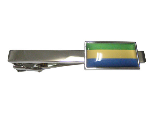 Thin Bordered Gabon Gabonese Republic Flag Tie Clip