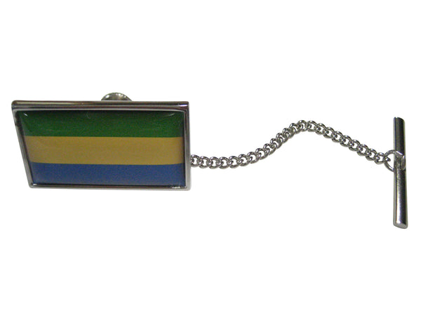 Thin Bordered Gabon Gabonese Republic Flag Tie Tack