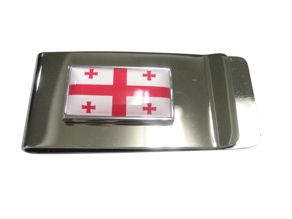Thin Bordered Georgia Country Flag Money Clip