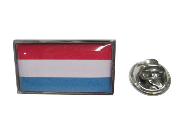 Thin Bordered Grand Duchy of Luxembourg Flag Lapel Pin