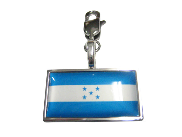 Thin Bordered Honduras Flag Pendant Zipper Pull Charm