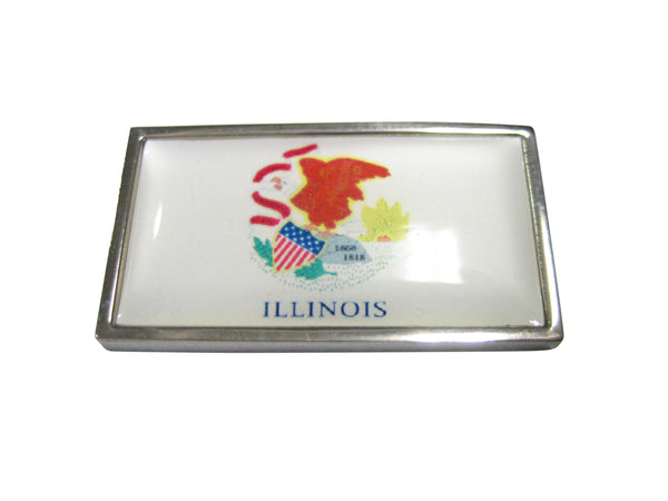 Thin Bordered Illinois State Flag Magnet