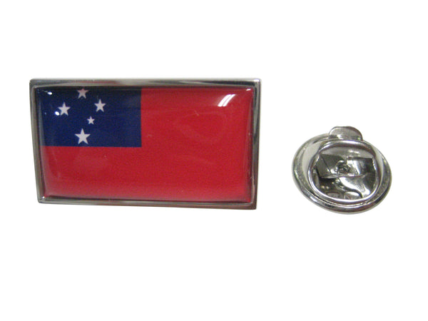 Thin Bordered Independent State of Samoa Flag Lapel Pin