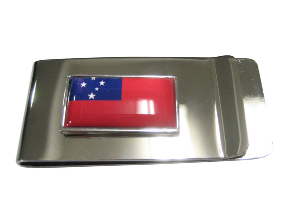 Thin Bordered Independent State of Samoa Flag Money Clip