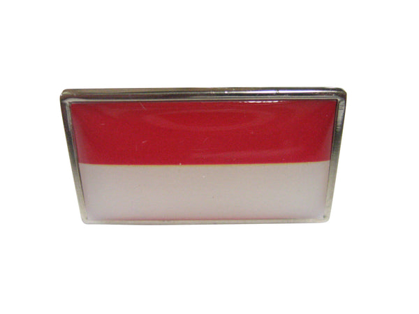 Thin Bordered Indonesia Flag Adjustable Size Fashion Ring