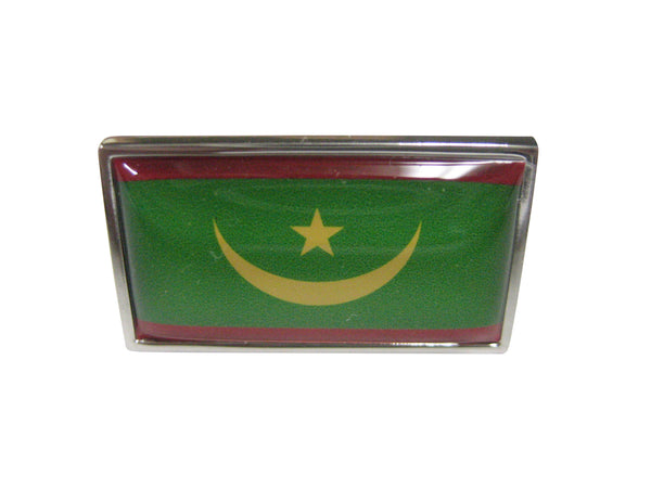 Thin Bordered Islamic Republic of Mauritania Flag Adjustable Size Fashion Ring