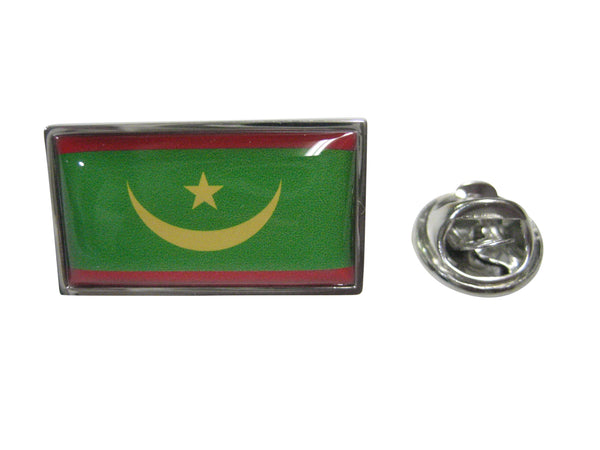 Thin Bordered Islamic Republic of Mauritania Flag Lapel Pin