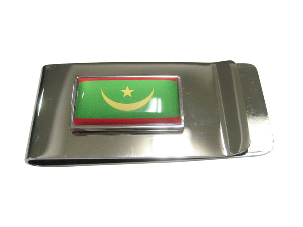 Thin Bordered Islamic Republic of Mauritania Flag Money Clip