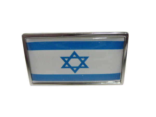 Thin Bordered Israel Flag Adjustable Size Fashion Ring