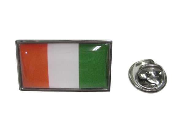 Thin Bordered Ivory Coast Côte d'Ivoire Flag Lapel Pin
