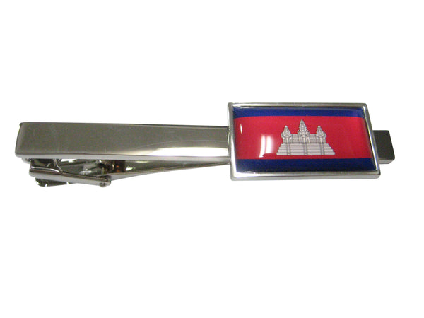 Thin Bordered Kingdom of Cambodia Flag Tie Clip