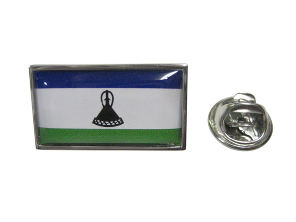 Thin Bordered Kingdom of Lesotho Flag Lapel Pin