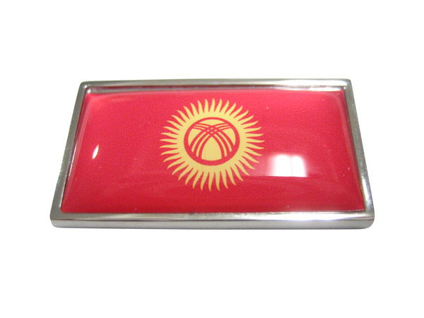 Thin Bordered Kyrgyzstan Kyrgyz Republic Kirghizia Flag Magnet