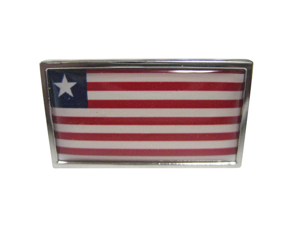 Thin Bordered Liberia Flag Adjustable Size Fashion Ring
