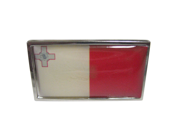 Thin Bordered Malta Flag Adjustable Size Fashion Ring