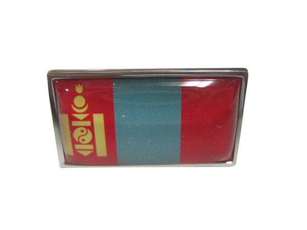 Thin Bordered Mongolia Flag Adjustable Size Fashion Ring