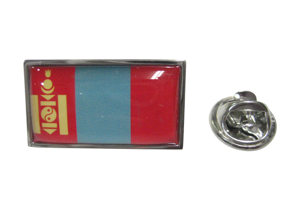 Thin Bordered Mongolia Flag Lapel Pin