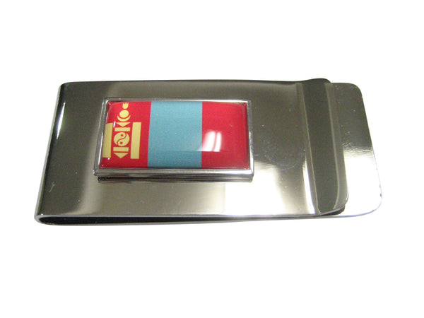 Thin Bordered Mongolia Flag Money Clip