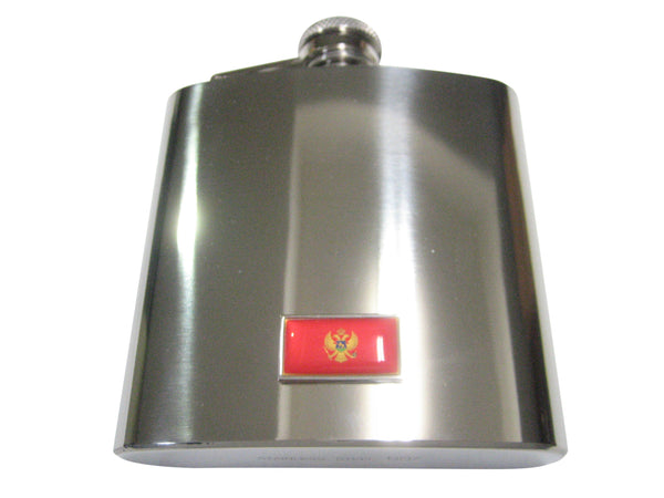 Thin Bordered Montenegro Flag 6oz Flask