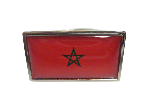 Thin Bordered Morocco Flag Adjustable Size Fashion Ring
