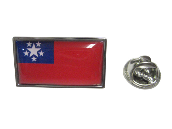 Thin Bordered Myanmar Burma Republic of the Union of Myanmar Flag Lapel Pin