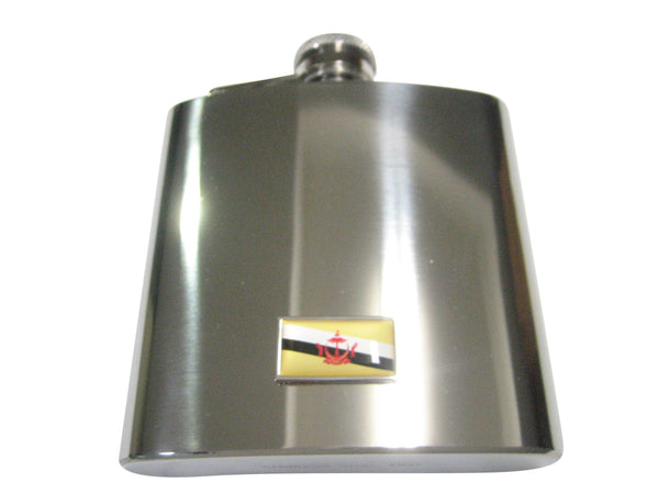 Thin Bordered Nation of Brunei Flag 6oz Flask