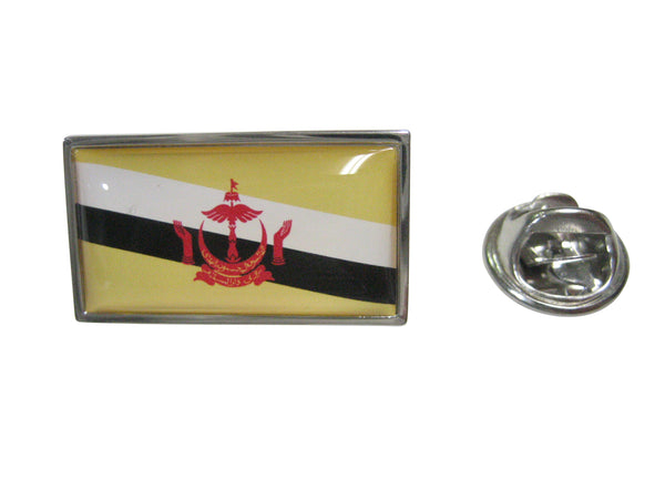 Thin Bordered Nation of Brunei Flag Lapel Pin