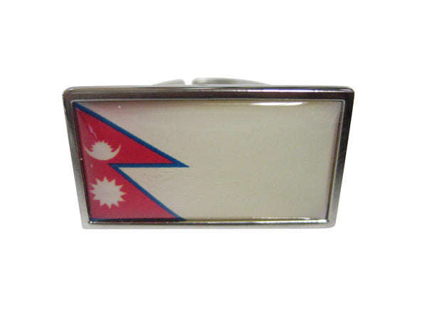 Thin Bordered Nepal Flag Adjustable Size Fashion Ring
