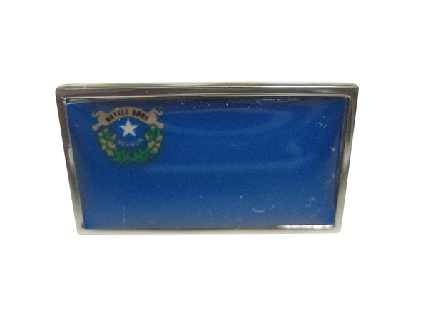 Thin Bordered Nevada State Flag Adjustable Size Fashion Ring