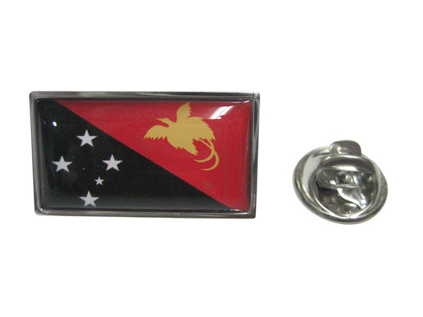 Thin Bordered Papua New Guinea Flag Lapel Pin